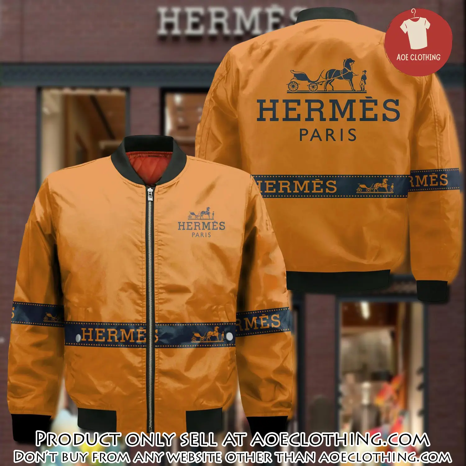 Hermes bomber jacket luxury brand clothing clothes outfit for men women aoe0922753
